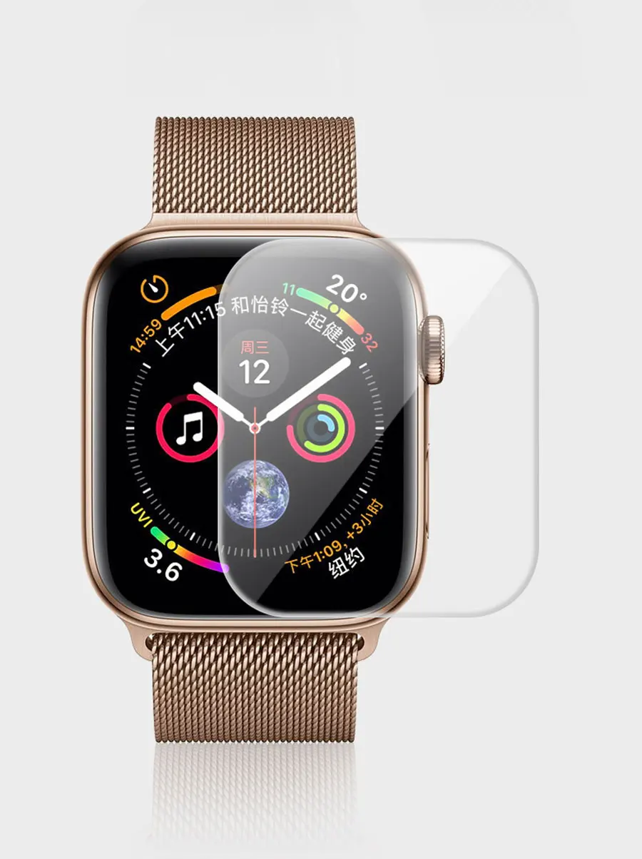 Ремешок для apple watch, ремешок 42 мм, 38 мм, для iwatch, версия 4 полосным 44 мм 40 мм 10D HD Экран защитная пленка аксессуары для наручных часов apple watch 5 4 3 2