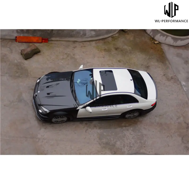 W204 C180 C200 C260 FRP Передний Задний бампер боковая юбка крылья CF капот двигателя для