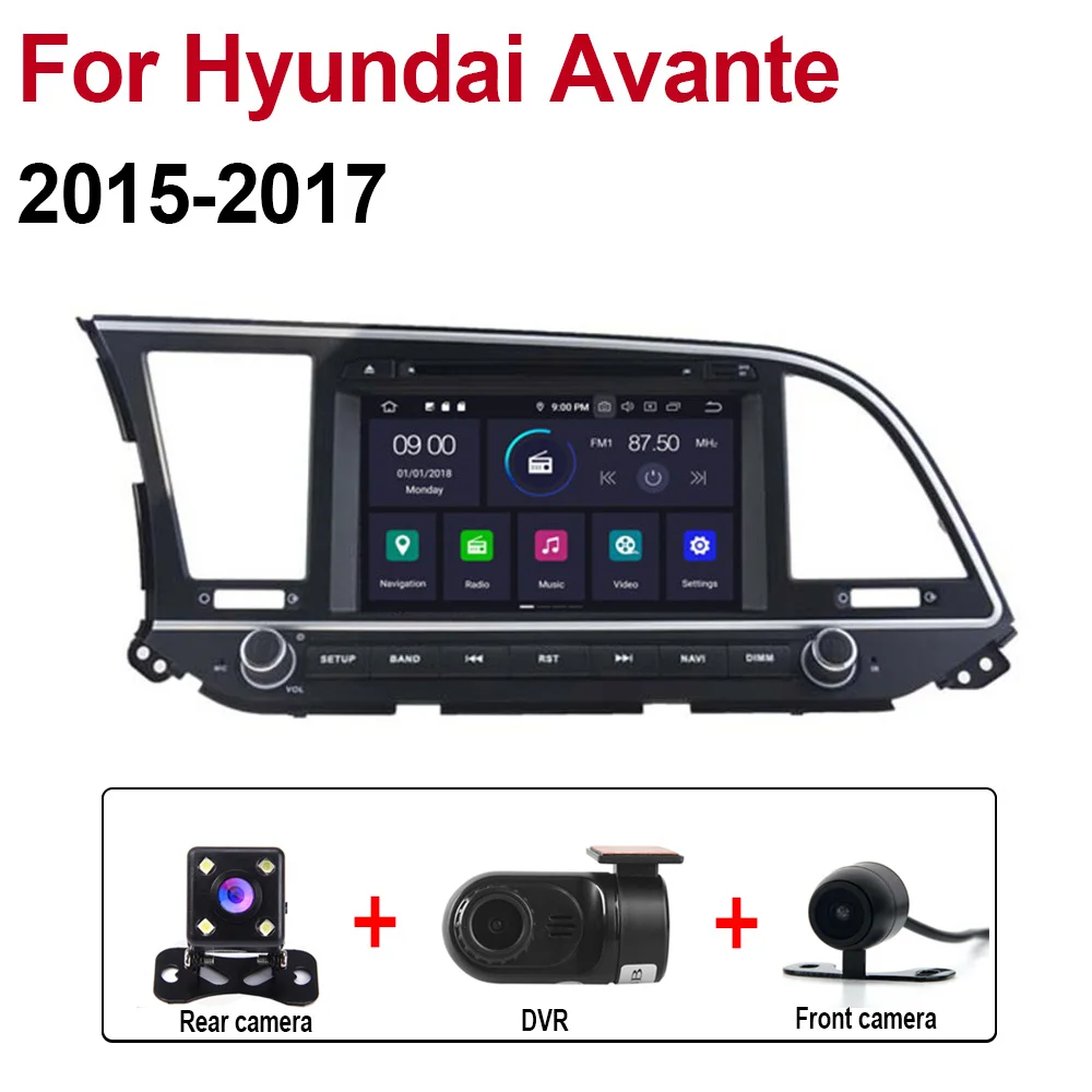 Extra 3 Accessories ZaiXi 4 ГБ android 9,0 автомобильный dvd-плеер для hyundai Avante~ мультимедийная карта gps-навигации автомобильное радио Wi-Fi Bluetooth - Цвет: Extra 3 Accessories