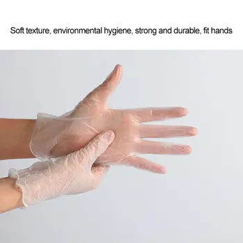 

Protective Gloves Dinning Transparent PVC Gloves 100PCS Kitchen Cooking Eco-Friendly For Food Cleaning Disposable Gloves