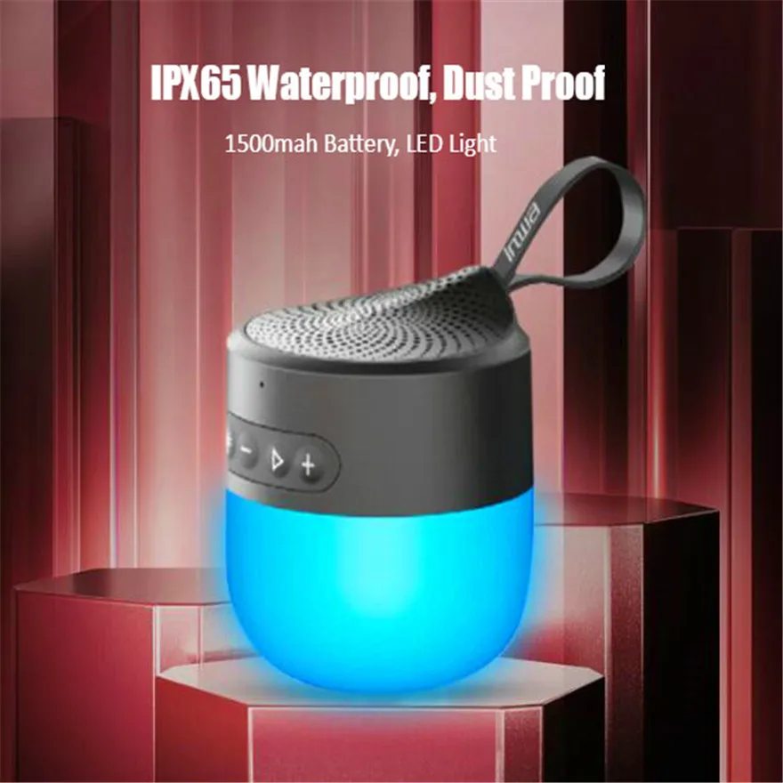 

Led Light Bluetooth Speaker Waterproof Hifi Sound Box Music Center Boombox Speakers Audio System Portable Mini Woofer Aux