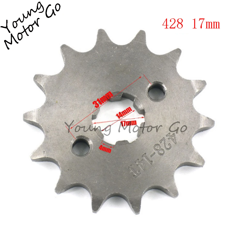 428 17 мм 10 11 12 13 14 15 16 18 19 T Звездочка переднего двигателя для Stomp YCF Upower ATV Quad Dirt Pit bike