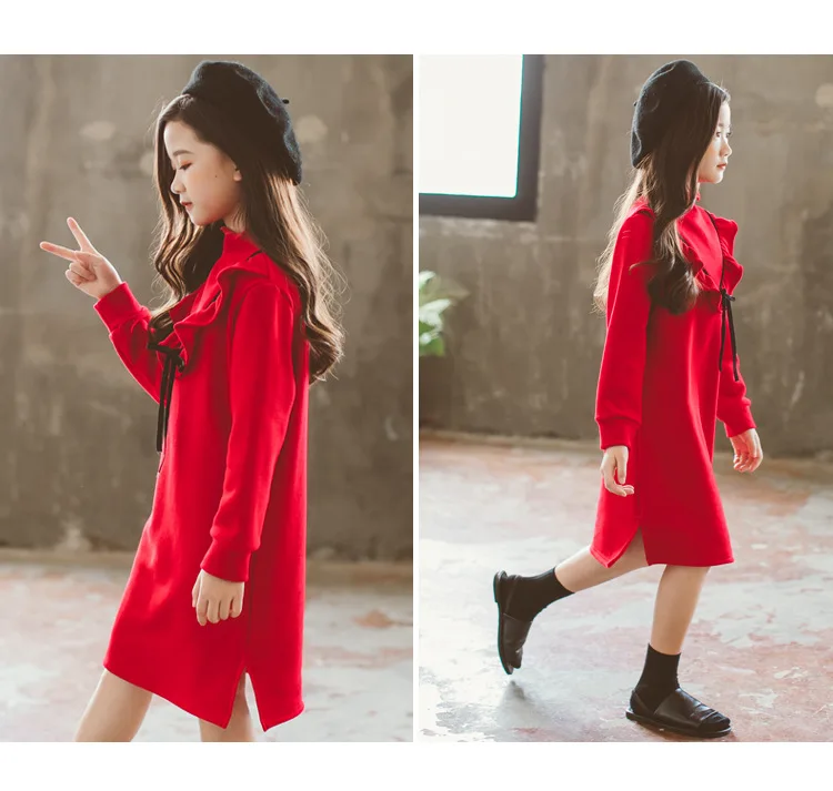 Velvet Big Girl Dresses Winter Clothes Girl Autumn Dress For Girls Baby Christmas Dress Girl Red Morther And Daughter Clothing