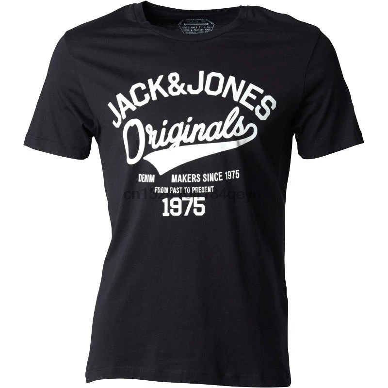 Мужская черная футболка с принтом Raffa Jack And Jones | одежда