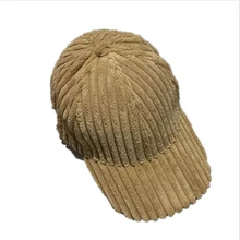 Корейская версия новой монохромной толстой полосатой бейсбольной кепки осень зима шляпа Вельветовая бейсбольная кепка пара Кепка