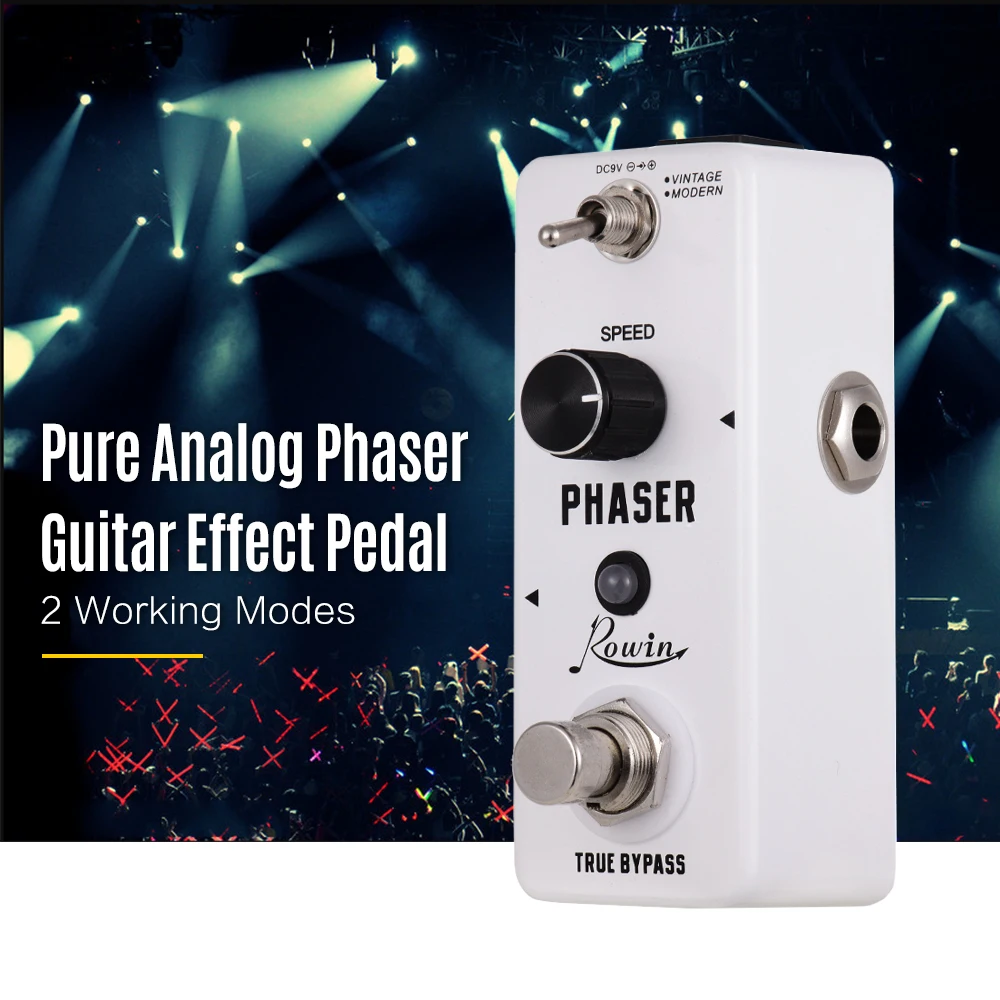 Чистый аналоговый Phaser прочная гитара эффект педаль из алюминиевого сплава оболочки True Bypass 2 режима работы Винтаж/современный для Guirar