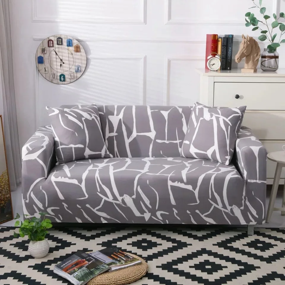 Modern Spandex Stretch Sofa Cover for Living Room Printed Couch Cover Slipcovers for 1/2/3/4-seater funda sofa housse de canap