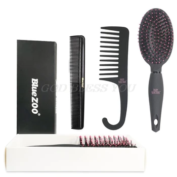 

3Pcs/Set Straight Comb Wide Teeth Crooked Hook Hair Curler Hairdressing Tool Kit Drop Shipping