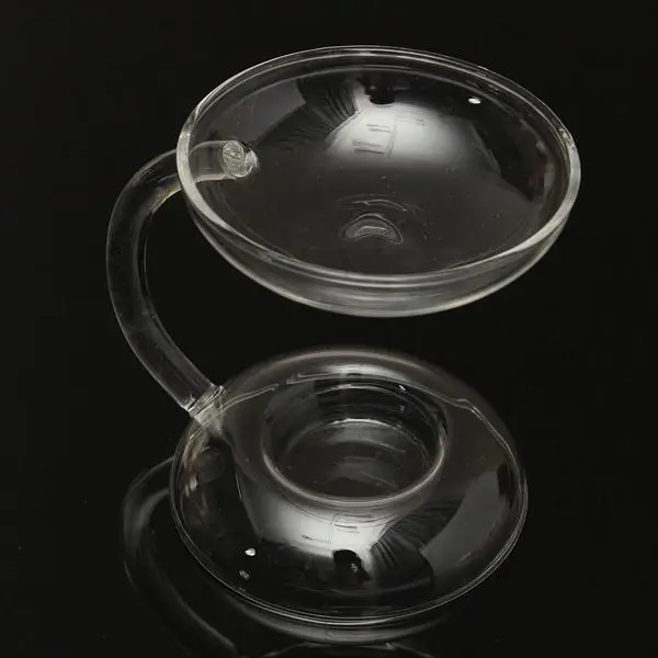 Прозрачный стеклянный двухуровневый подсвечник Aramis с ручкой Лидер продаж