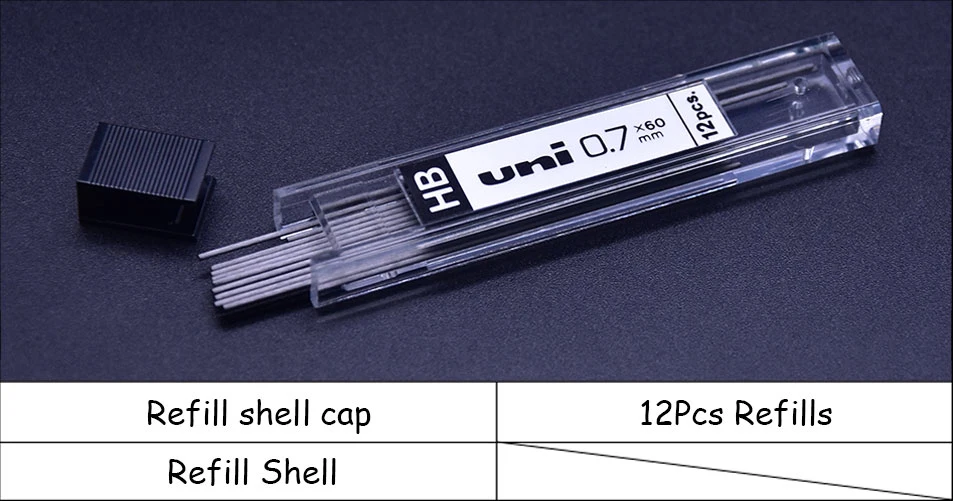 Mitsubishi привести ручка автоматическая 0,7 мм HB карандаш заправка UL-1407 офисные школьные принадлежности ручка для письма и аксессуары-карандаш свинца