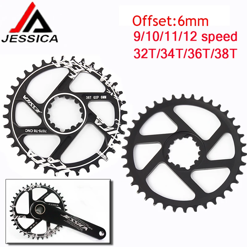 

GXP MTB Bike Chainring Narrow Wide Chain Ring 32T/34T/36T/38T Mountain Bike Road Bicycle Chainwheel Offset 6mm 170mm crankset