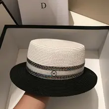 2020 קיץ שטוח כובעי שמש לנשים Chapeau Feminino קש כובע פנמה Cappelli צד עם שחבור חוף דלי כובע ילדה שעם(China)
