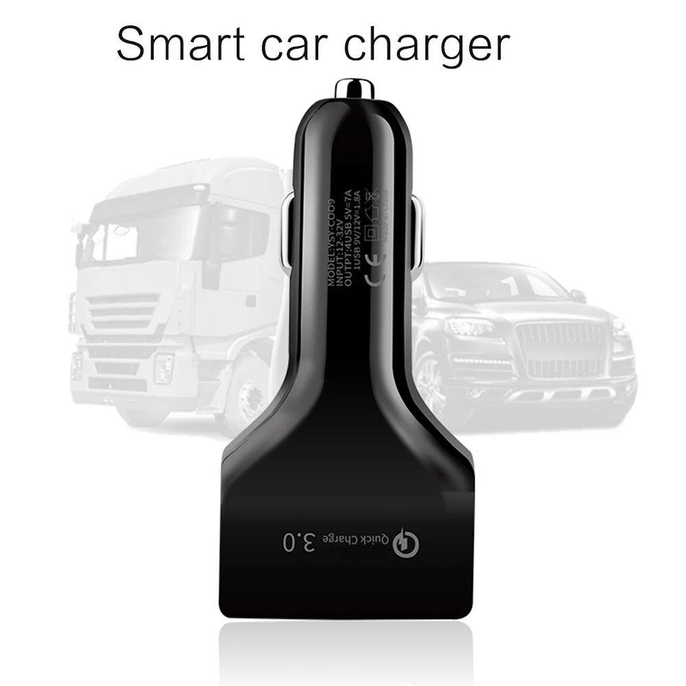4 USB Автомобильное зарядное устройство Автомобильное быстрое зарядное устройство портативное автомобильное зарядное устройство адаптер Электроника QC3.0+ 3.5A прочный автомобильный зарядное устройство адаптер