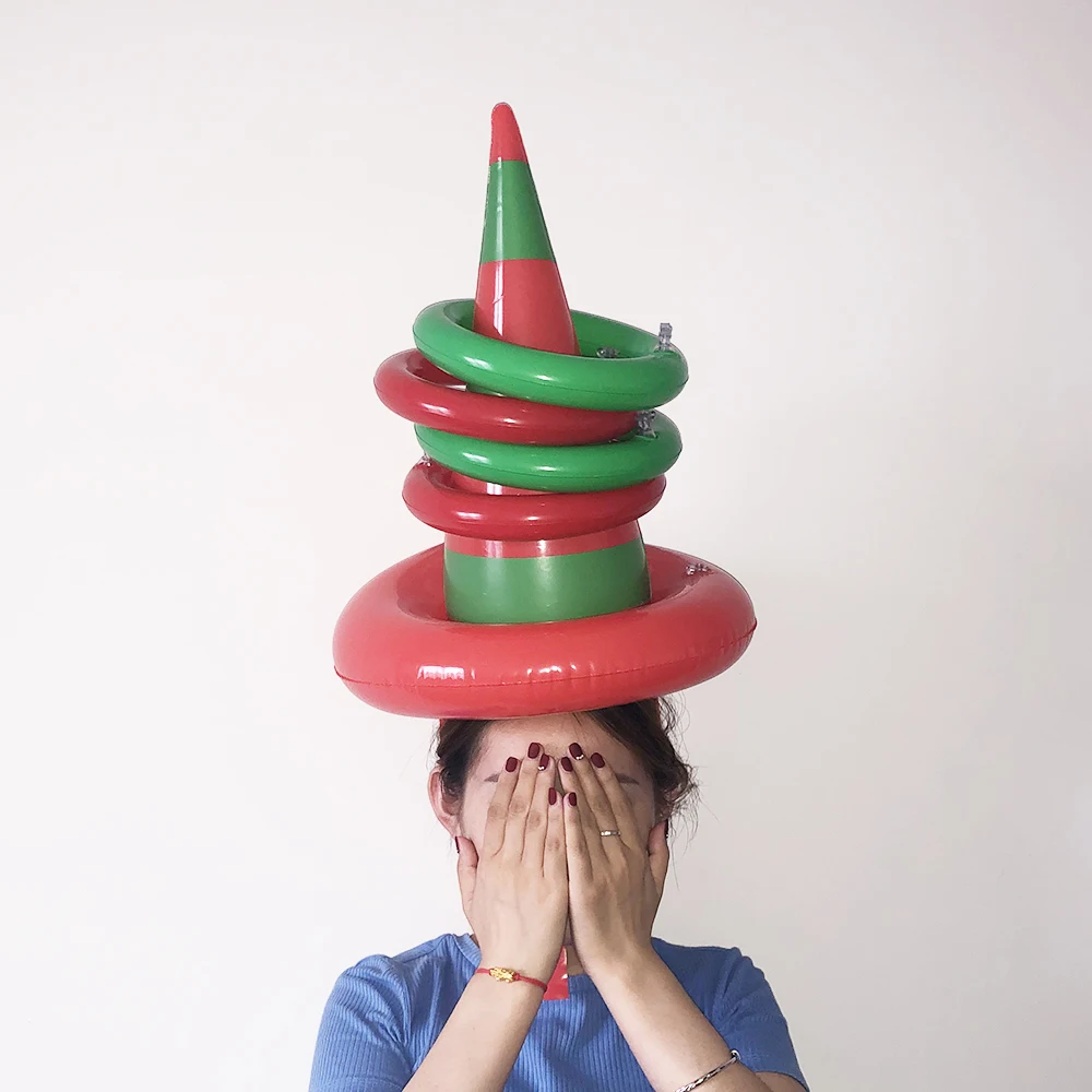 1 комплект ПВХ надувная шляпа ведьма игрушка семейные вечерние Веселые бросок кольцо интерактивная игра Дети Образование шляпа кольцеброс Хэллоуин