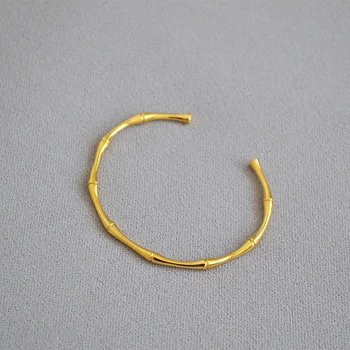 

FG-6 Gold Color Metal Chain Link Creative Bamboo Bracelet Bangle 2020 New Fashion Punk EMO Bangle Bracelet Women Men Party