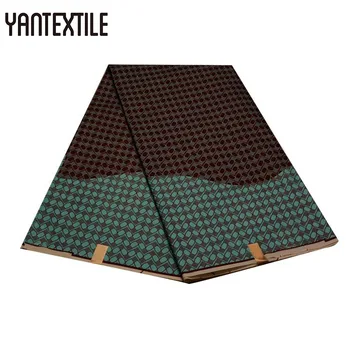 

YANTEXTILE African Textile Nigeria Wax Batik Fabric 6 Yards/Piece New Fashion Veritable Wax African Ankara Fabric Tissu Africain