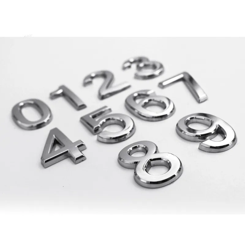 3D Numeral Door Plaque House Drawer Sign Plating Gate Digits 0 to 9 Plastic Number Tag Hotel Home Sticker Address Door Label house number signs,door signs,house numbers,house wall plaques,number plate