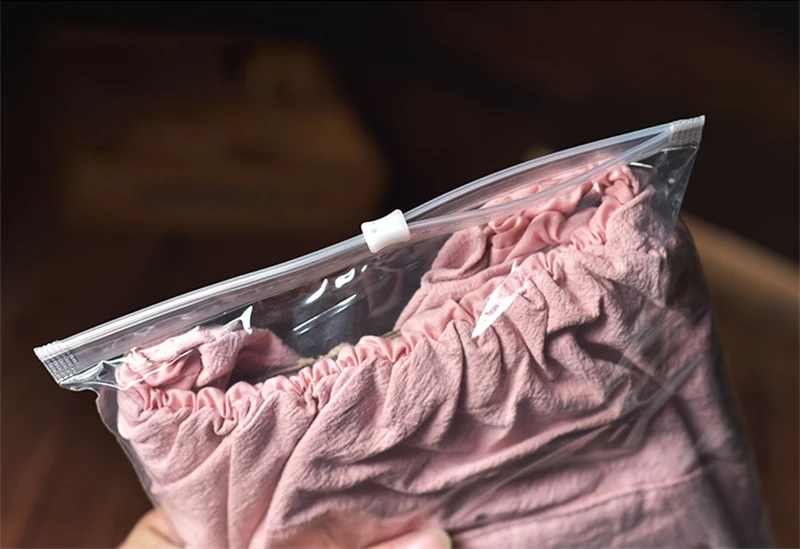 10 stücke 12 drähte Transparent Zipper Tasche Home Reise Tuch T-shirt Schal Puppe Lagerung Verpackung Mit Luft Loch Wiederverschließbare Selbst dichtung – Detail 9