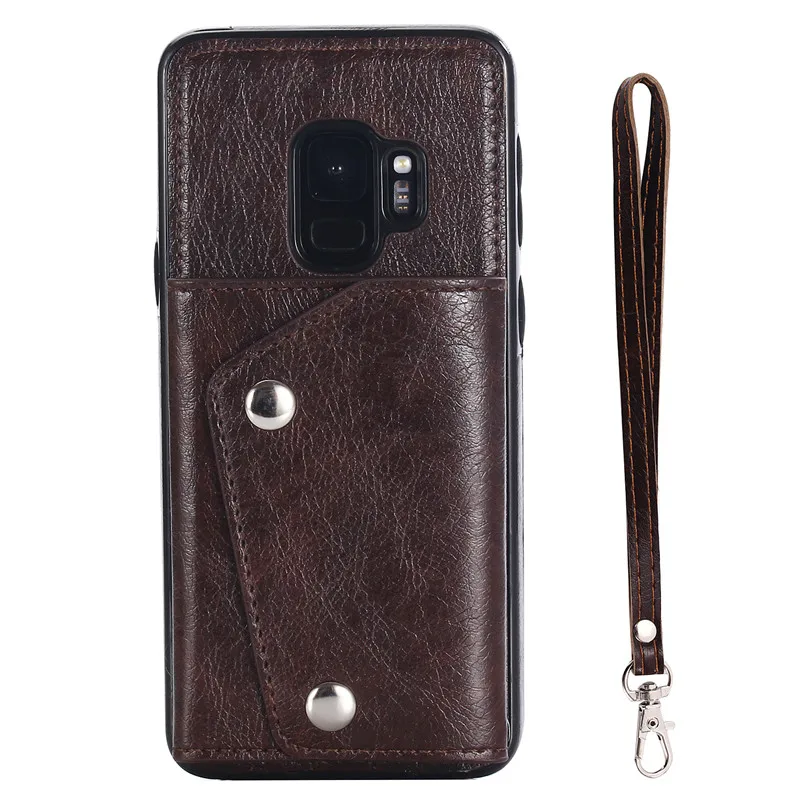 Brown Case Кожаный чехол-бумажник Tikitaka для samsung Note 8, s7, s8 Plus, ремешок для карт, флип-чехол для Galaxy S9 Plus, S8 Plus, s7edge, задняя крышка - Цвет: Brown Case
