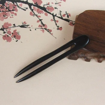 

3pcs Wooden U Shaped Hair Stick Retro Hair Pin Hair Accessory for Women Ladies