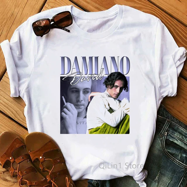MåNeskin Women'S T-Shirts Maneskin Rock Band  Graphic Print Tshirt Femme Zitti E Buoni Damiano David T Shirt Female Streetwear J0070149