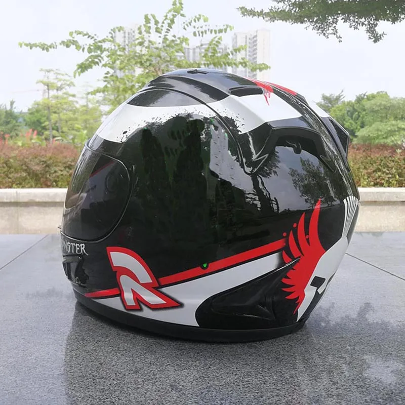 Мотоциклетный шлем мужские и женские шлемы на все сезоны стильный крутой мотоциклетный безопасный гоночный шлем