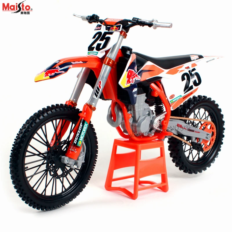 Модель мотоцикла Maisto 1:6 Red Bull KTM 450 SX F NO25 для внедорожника коллекция подарков| |