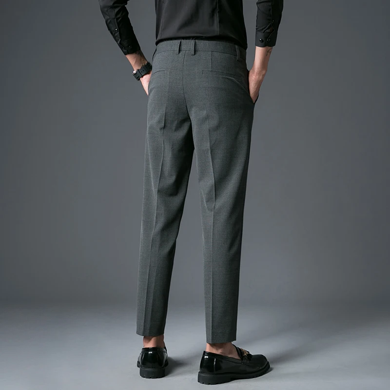 Men's casual pants 2019 autumn and winter new casual pants solid color slim pants young people personality trend men's clothing Men's casual pants 2019 autumn and winter new casual pants solid color slim pants young people personality trend men's clothing