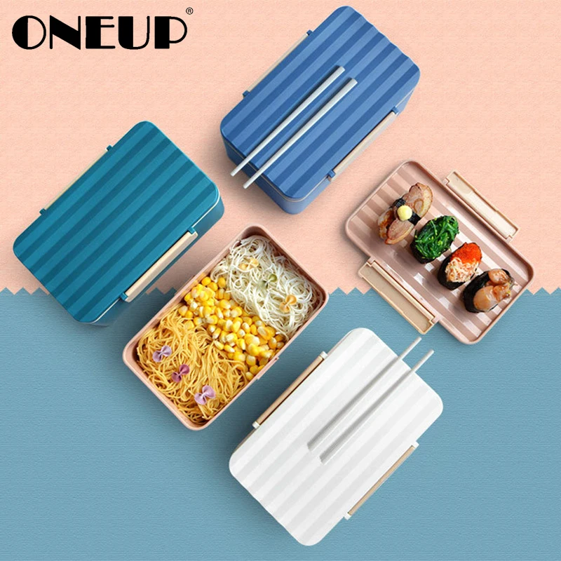 ONEUP Ланч-бокс для детей креативный Bento box Посуда для микроволновой печи с подогревом контейнер для еды в скандинавском стиле школьная кухня