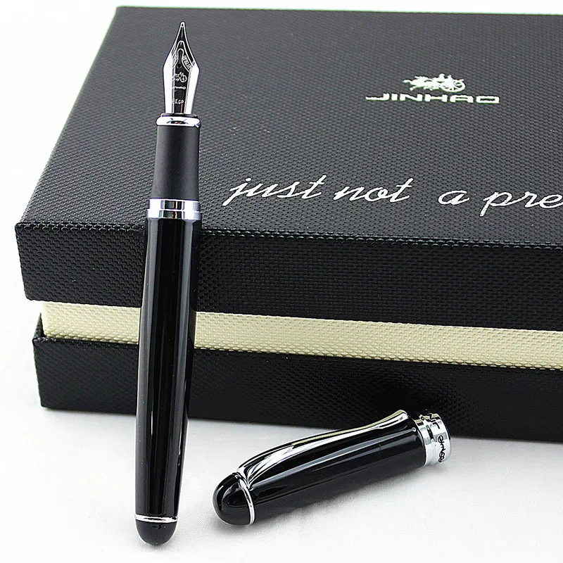 Новая Черная перьевая ручка Jinhao X750 Deluxe 18kgp среднего размера горячего черного