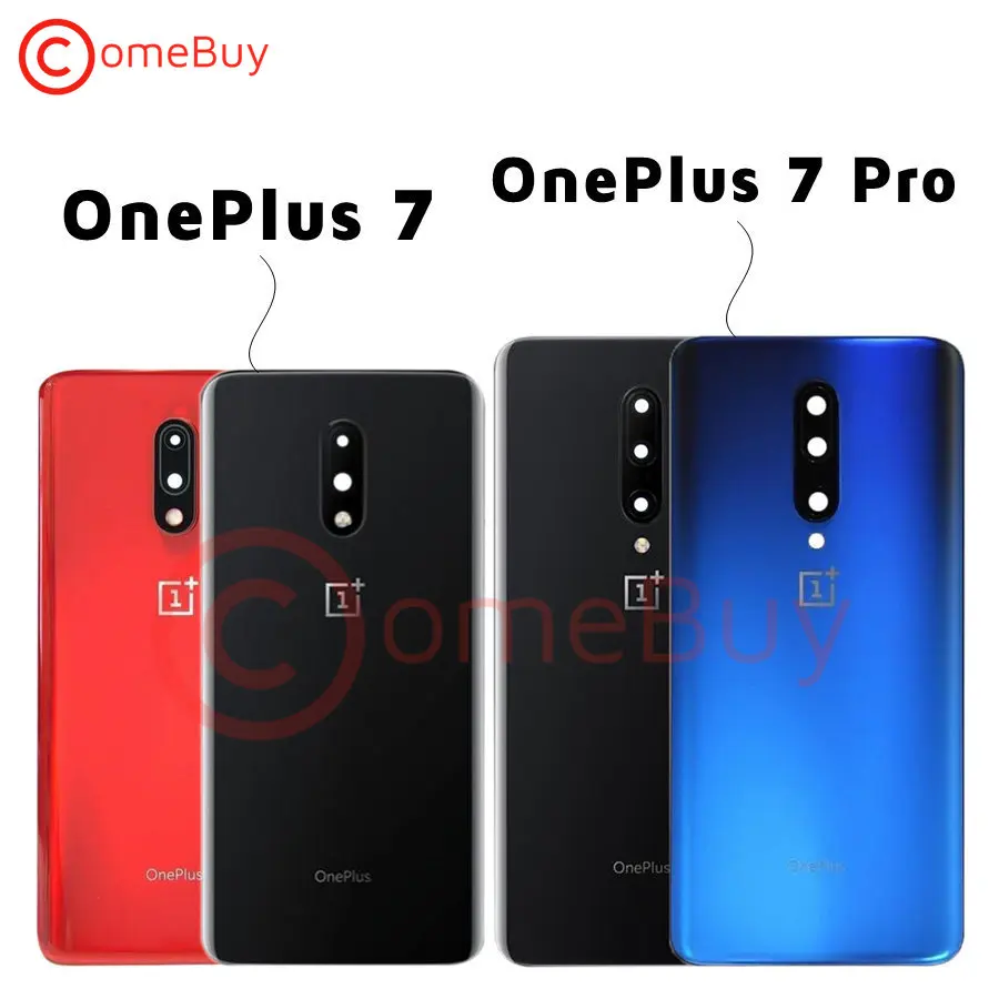 Задняя стеклянная панель OnePlus 7 крышка батареи Задняя Дверь Корпус чехол OnePlus 7 Pro задняя крышка OnePlus 7 дверь батареи с объективом камеры