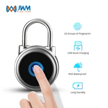 JWM, отпечаток пальца, умный замок, Противоугонный замок, безопасность, без ключа, Электрический дверной замок, USB, перезаряжаемый, IP65, водонепроницаемый замок