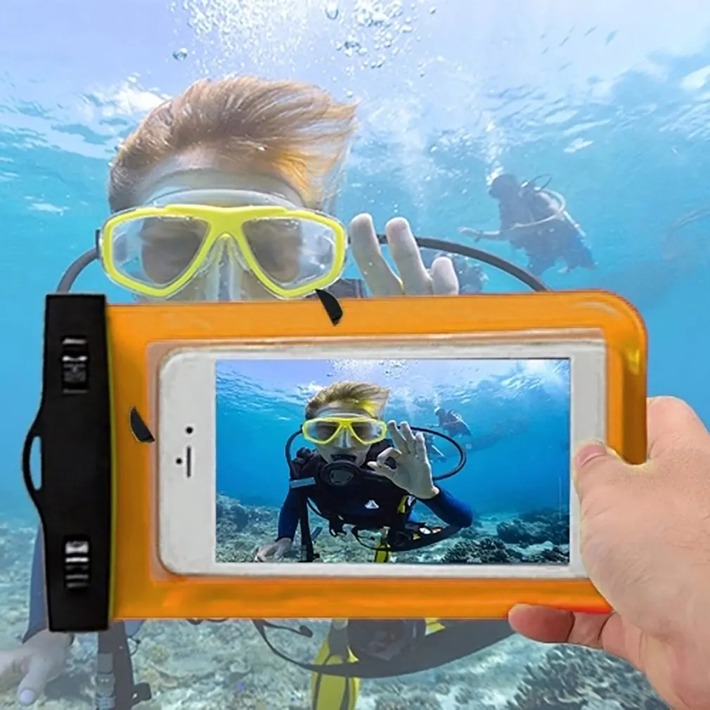 Водонепроницаемый мобильный чехол для телефона для iPhone X Xs Max Xr 8 7 samsung S9 прозрачный ПВХ герметичный подводный сотовый смартфон сухой Чехол