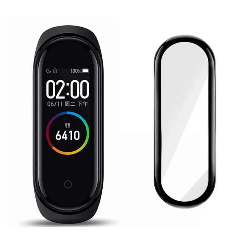 3D изогнутый край Полное покрытие Miband мягкая прозрачная защитная пленка для Xiaomi Mi