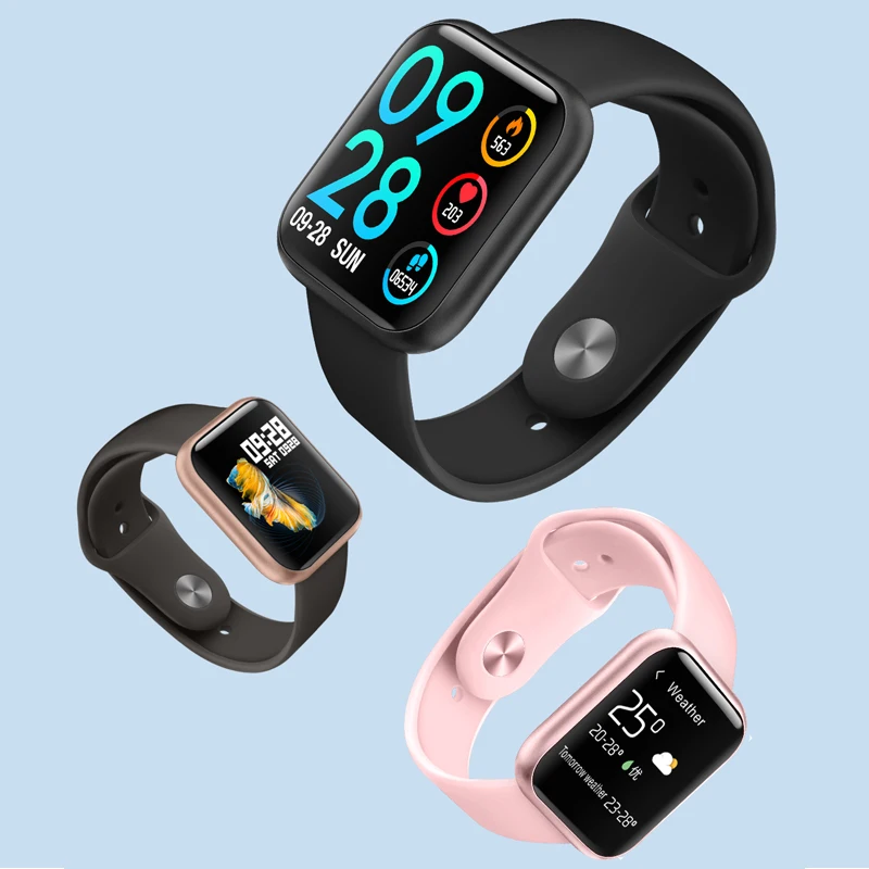 Модные часы Smart Watch часы IP68 Водонепроницаемый сердечного ритма крови Давление монитор Фитнес трекер Smartwatch полный Сенсорный экран