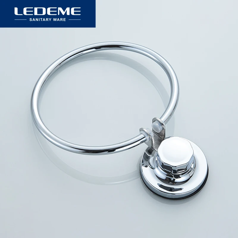 LEDEME Wall Mounted Towel Ring Round Hanger Towel Holder Rack Hanging Bar Bathroom Accessories Hardware L3704