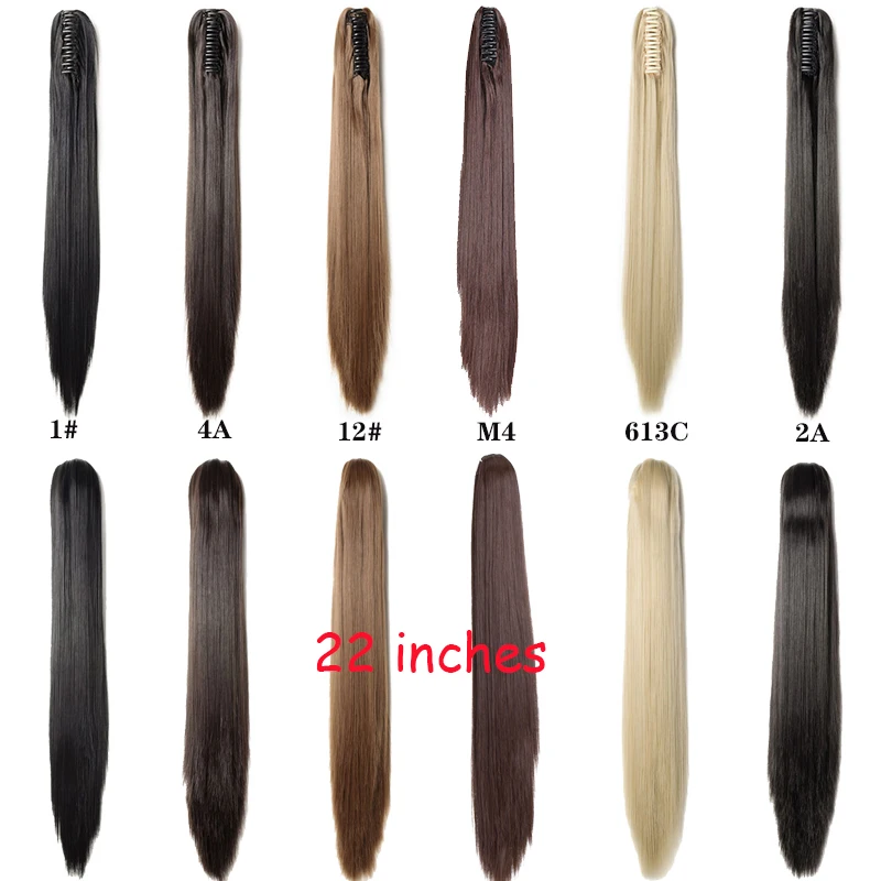 S-noilite синтетический конский хвост длинный прямой коготь на конский хвост наращивание волос клип в хвост поддельные конский хвост волос кусок для женщин