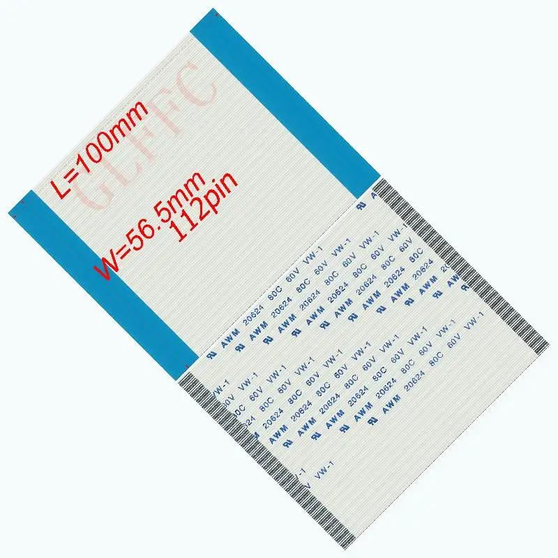0 5 Шаг 104 ~ 112pin 20 200 мм A-Тип Гибкий плоский кабель FFC awm 20624 ROHS для TTL LCD DVD Компьютера |