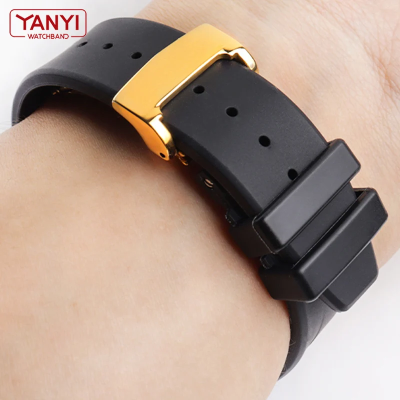 Premium Rubber Watch Strap, 28mm - Men's Sports Watch Band Bracelet