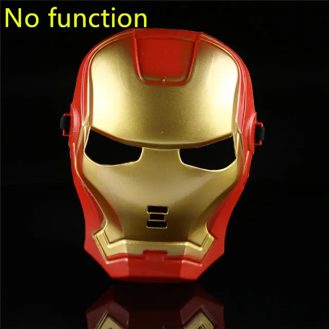 Мстители супергерой Железный человек Фигурки пластиковый светодиодный светильник маска Железного человека модель игрушки подарок на Хэллоуин - Цвет: No function