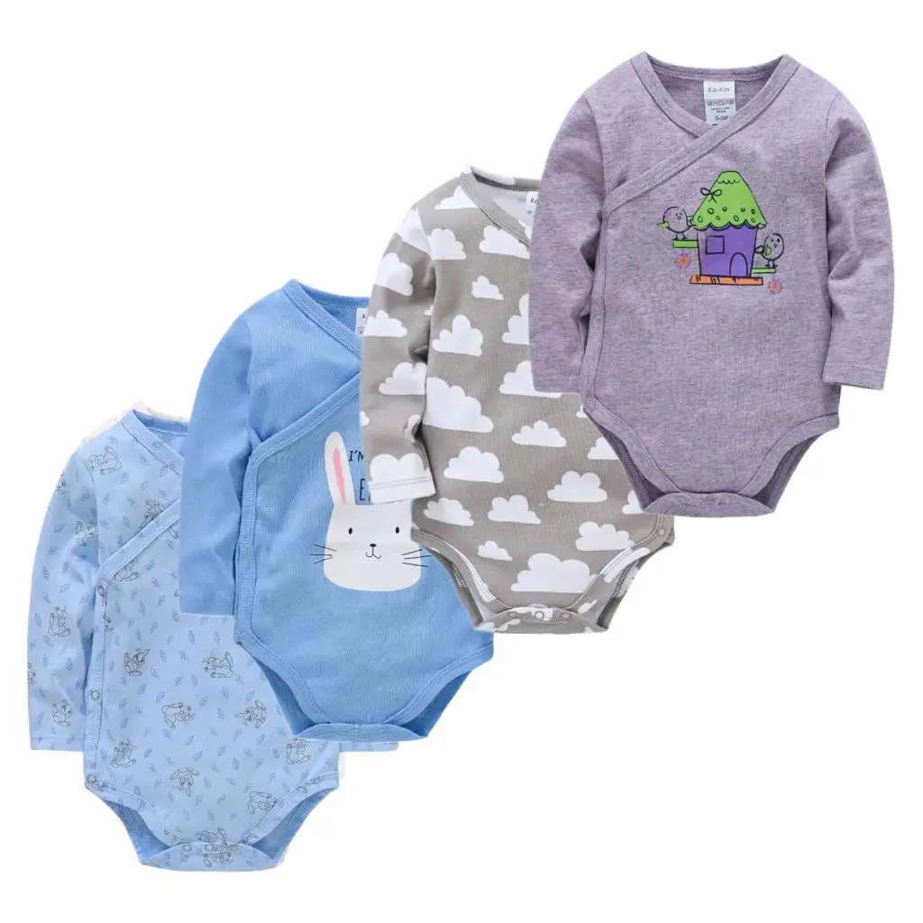 Unisex Baby Sleepsuit Pajamas 2 3 4PCS Toddler Jumpsuit Newborn Romper Roupa De Bebes 0-12M Long Sleeve Autumn Clothes Sleepwear
