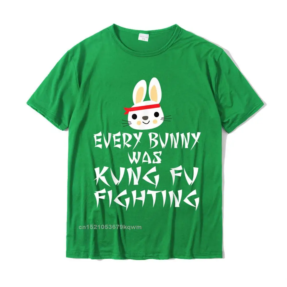 Man 2021 New Fashion Summer T Shirt Crew Neck Labor Day 100% Cotton T-shirts Geek Short Sleeve Party Clothing Shirt Every Bunny Was Kung Fu Fighting Funny Easter Rabbit T Shirt__4182 green