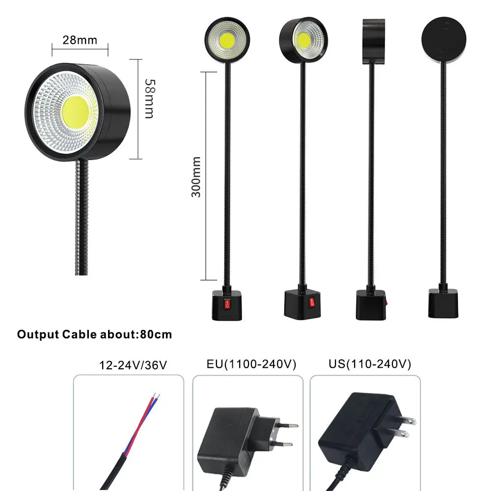 Lâmpada de trabalho industrial portátil LED, luz multifuncional, flexível, magnética para oficina, 10W, frete grátis