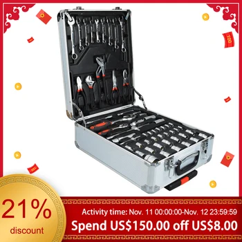 

LISM 217 pcs lever tool hardware toolCommercial hardware hand tools kit Wrench Screwdriver Knife hammer