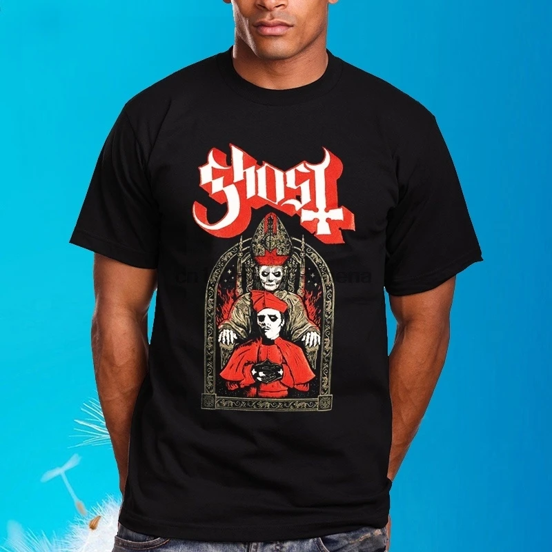GHOST CARDINAL COPIA T-SHIRT WOMENS PETITE METAL MUSIC BAND TEE BLACK |