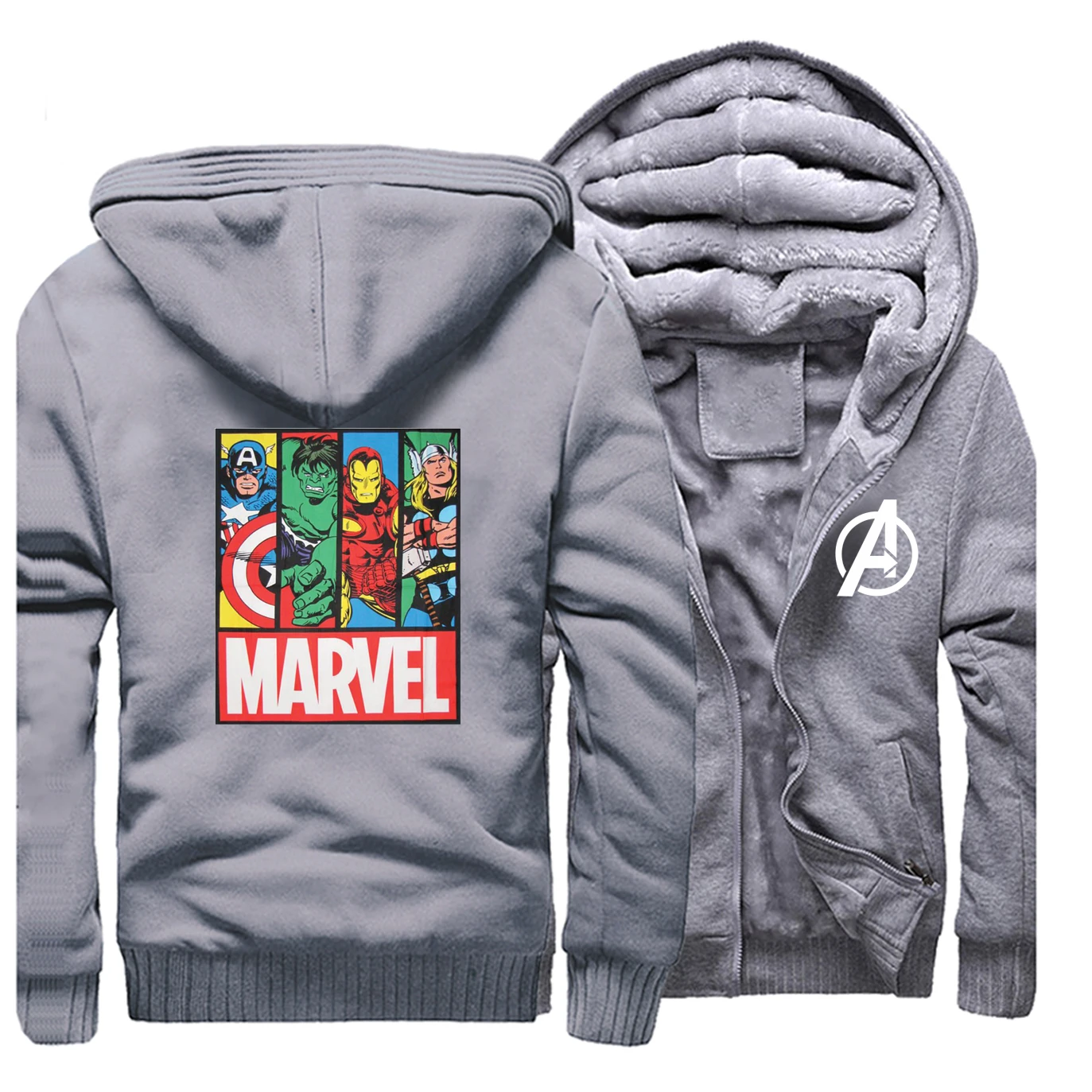Marvel Толстая Толстовка уличная Зимняя Мужская Флисовая теплая куртка Мстители мужские повседневные толстовки супергерой брендовая мужская Толстовка s