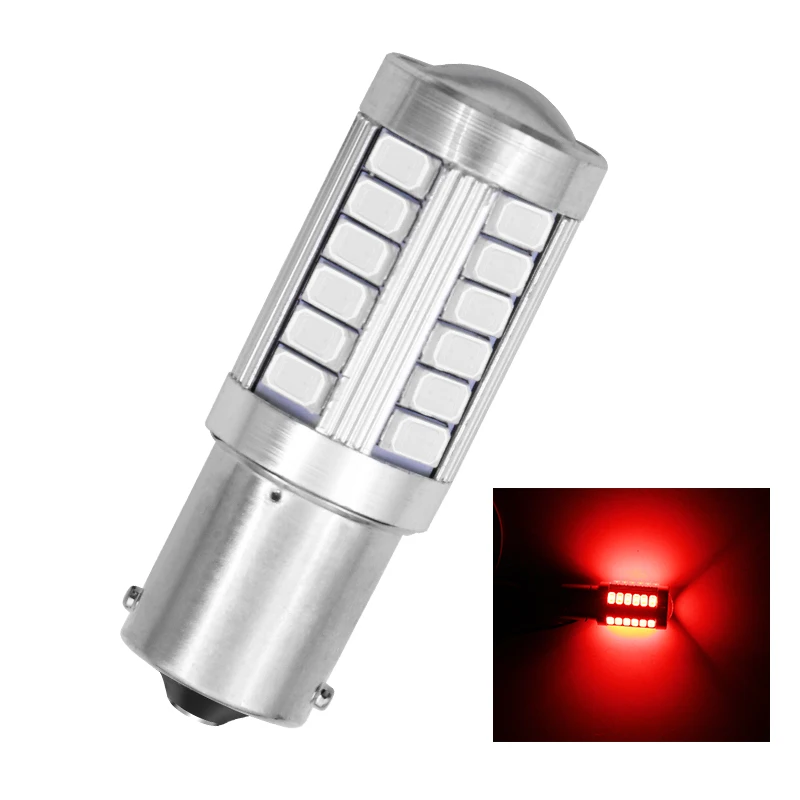 1156 P21/5 W BAY15D супер яркий 33 SMD 5630 5730 светодиодный Автомобильные стоп-сигналы Противотуманные фары 21/5w Автомобильные дневные ходовые огни 12V - Испускаемый цвет: Красный
