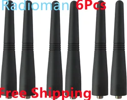 6PCS PMAE4003A UHF 403-470MHz Stubby Antenna 3.5 inch for Motorola HT1250 HT750 CP200 GP300 GP380 PR400 SP50 SP21 MU