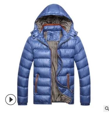 Мужская теплая зимняя куртка с капюшоном, Мужская модная Толстая Повседневная парка, Мужская однотонная уличная одежда с карманом, куртка, верхняя одежда, пальто