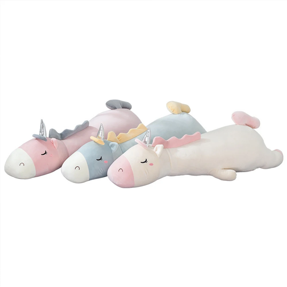 

70-120cm plush toy oversized unicorn doll soft stuffed plush animal strip pillow bed cushions kids boys and girls gifts WJ221